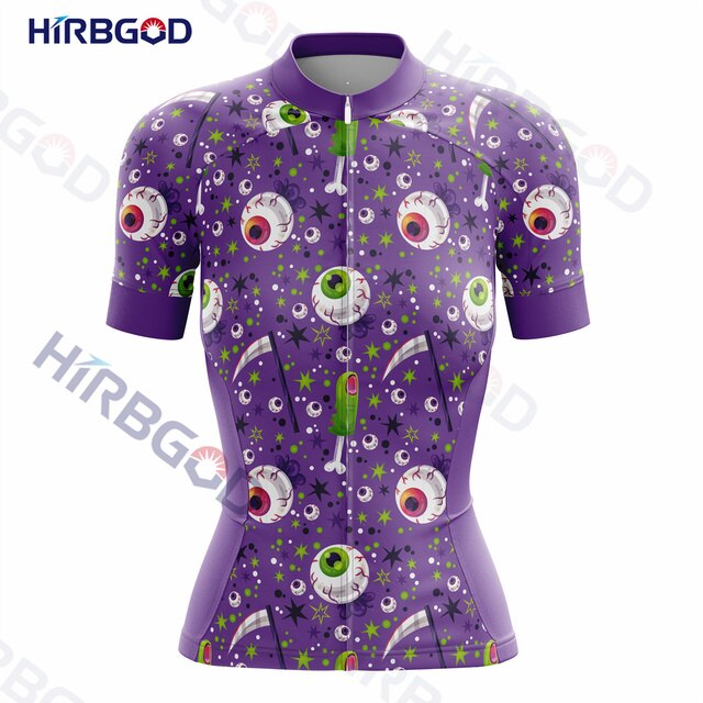 Koszulka rowerowa damska na świeżym powietrzu Halloween HIRBGOD 2022, personalizowana, letnia, w promocji - Wianko - 11