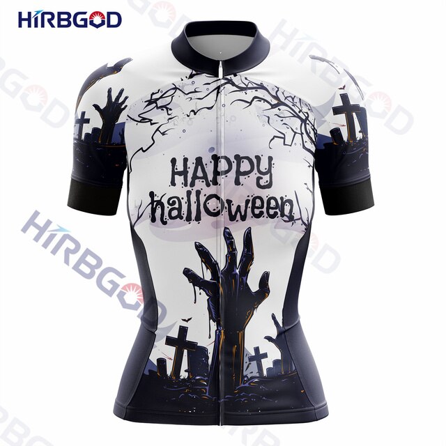 Koszulka rowerowa damska na świeżym powietrzu Halloween HIRBGOD 2022, personalizowana, letnia, w promocji - Wianko - 5