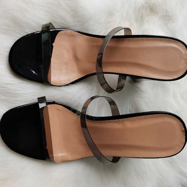 Sandały klapki kobieta przezroczysty obcas PVC żelowe Open Toed 2021 - Wianko - 25