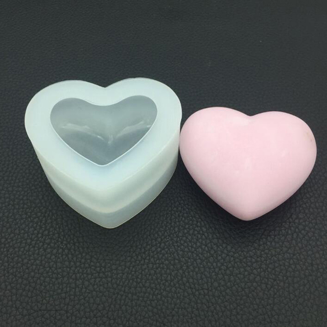 Forma do gliny - Creactive DIY Handmade w kształcie serca, przezroczysta żywica epoksydowa, wielofunkcyjna nabierak do ciasta, świeca i mydło - Wianko - 1