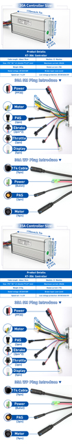 Kontroler KT Ebike wodoodporny 36V/48V 250W-1000W bezszczotkowy złącze Kunteng - Wianko - 5