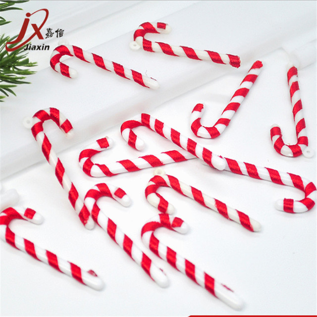 10 sztuk plastikowych bożonarodzeniowych cukierków w kształcie lasek - czerwone, białe, twarde - dekoracje świąteczne DIY do domu - Wianko - 8