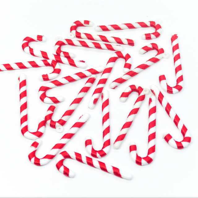 10 sztuk plastikowych bożonarodzeniowych cukierków w kształcie lasek - czerwone, białe, twarde - dekoracje świąteczne DIY do domu - Wianko - 7