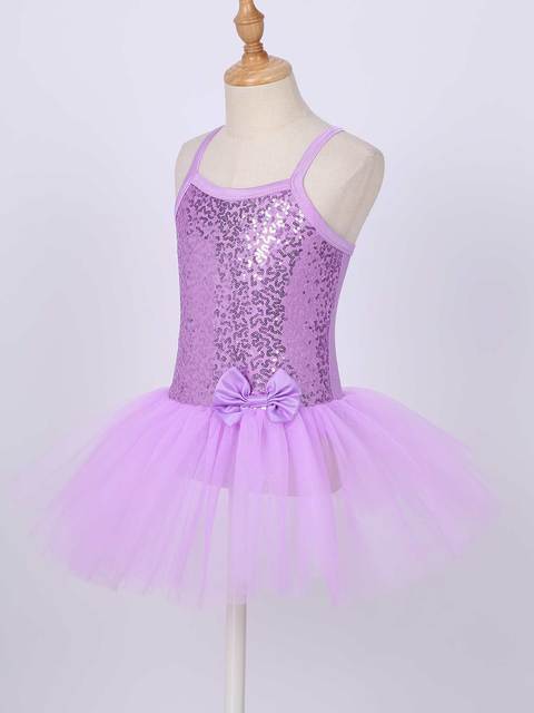 Sukienka baletowa Tutu dla małych dzieci bez rękawów z cekinowym kokardką i siateczką - Wianko - 6
