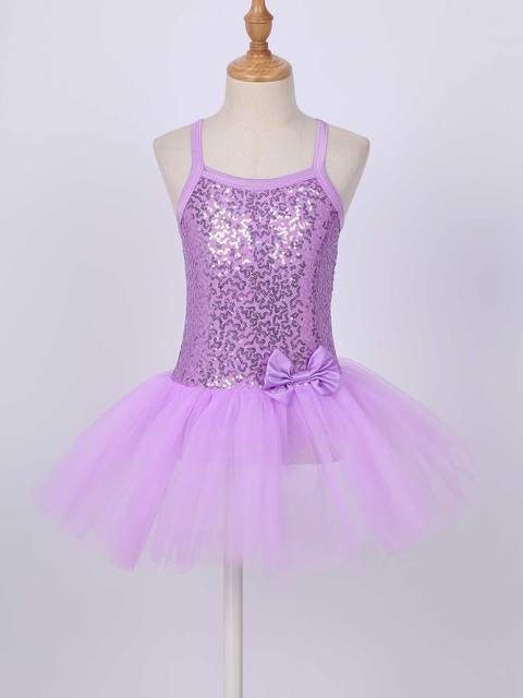 Sukienka baletowa Tutu dla małych dzieci bez rękawów z cekinowym kokardką i siateczką - Wianko - 5