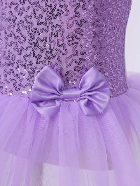 Sukienka baletowa Tutu dla małych dzieci bez rękawów z cekinowym kokardką i siateczką - Wianko - 13