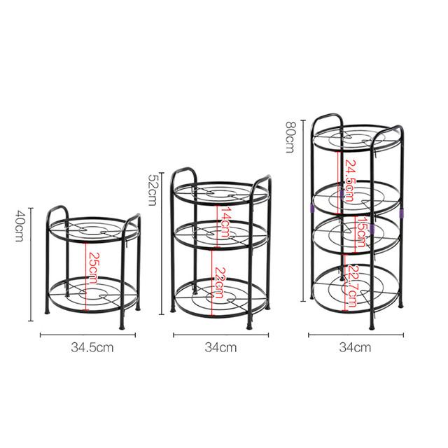 Uchwyt do przechowywania w kuchni - półka metalowa pot organizer Interspace - Wianko - 9