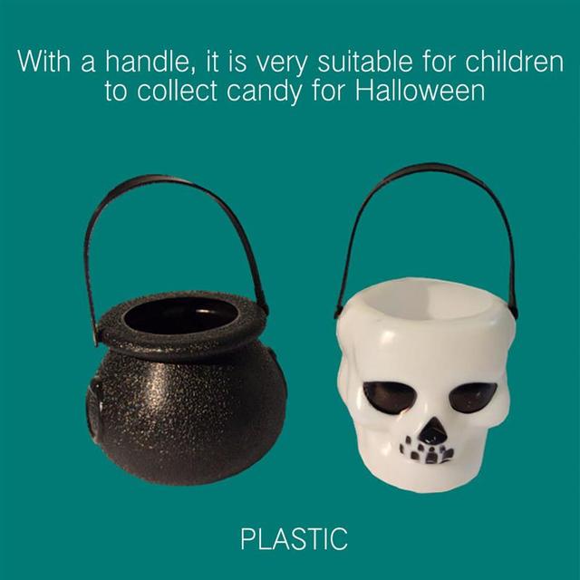 6 mini cukierek Halloween w wiadrze ozdobnym czarownica szkielet kocioł - na przyjęcia dla dzieci - Wianko - 3
