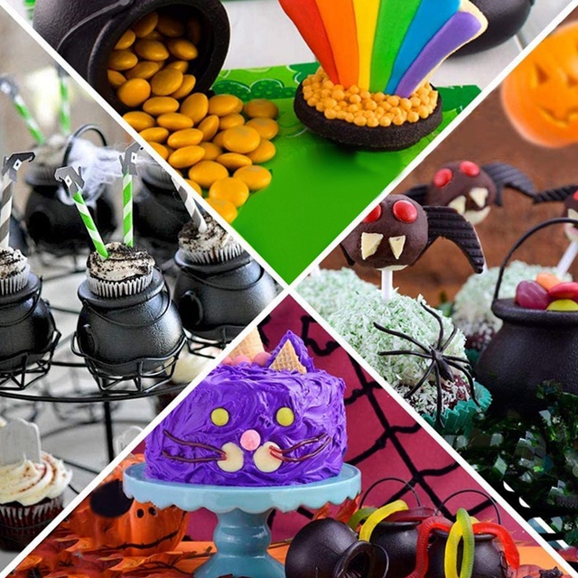 6 mini cukierek Halloween w wiadrze ozdobnym czarownica szkielet kocioł - na przyjęcia dla dzieci - Wianko - 8