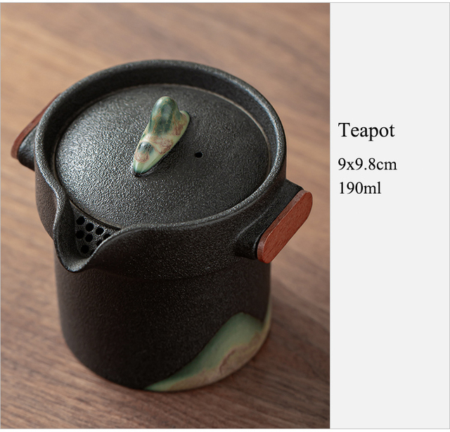 Ceramiczny zestaw do herbaty TANGPIN z 2 filiżankami - przenośny i idealny na podróże - górska elegancja - Wianko - 10