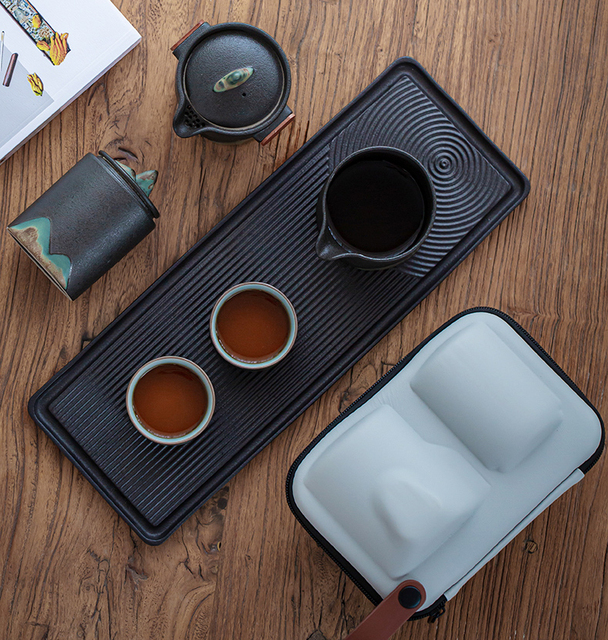 Ceramiczny zestaw do herbaty TANGPIN z 2 filiżankami - przenośny i idealny na podróże - górska elegancja - Wianko - 16