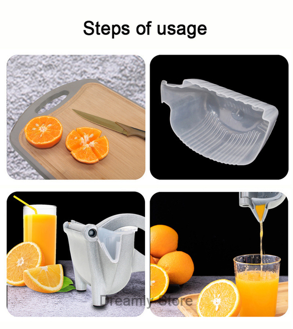 Ręczna wyciskarka do owoców sok z aluminium - sok ze świeżych cytryn, pomarańczy i granatów - akcesoria do domu Kichen - Wianko - 13