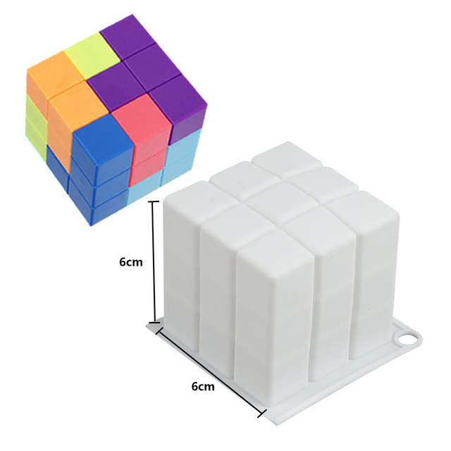 Forma silikonowa do odlewania świec z żywicy - 3D Cube cebula - Wianko - 4