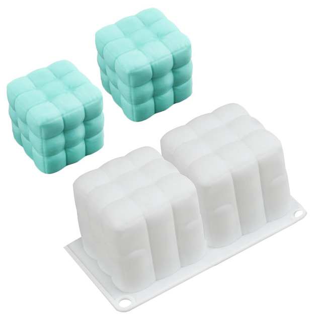 Forma silikonowa do odlewania świec z żywicy - 3D Cube cebula - Wianko - 7
