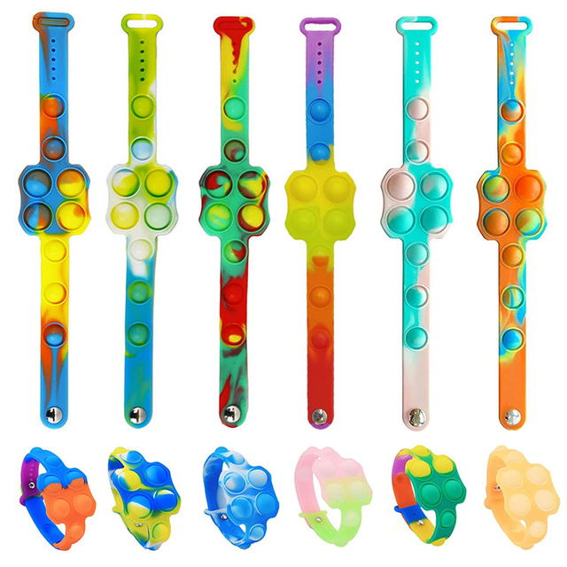 Bransoletka silikonowa Push Bubble Dimple Fidget Spinner – zabawka sensoryczna na rękę dla dzieci i dorosłych - Wianko - 10