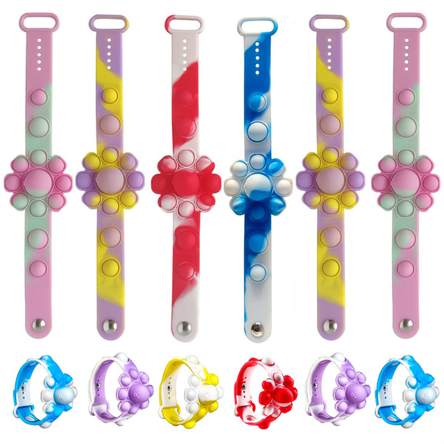 Bransoletka silikonowa Push Bubble Dimple Fidget Spinner – zabawka sensoryczna na rękę dla dzieci i dorosłych - Wianko - 12