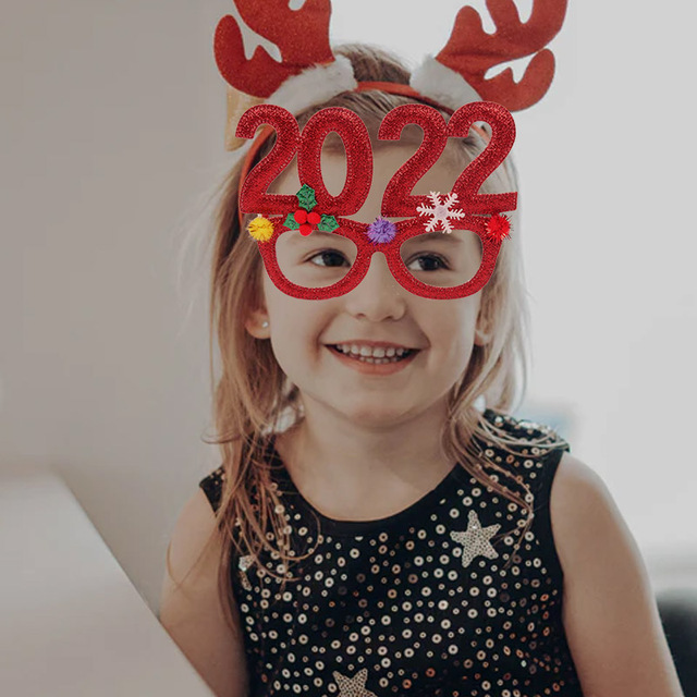 Wesołe okulary świąteczne na zdjęcia - Ramka ozdoby Xmas 2022 - Wianko - 3