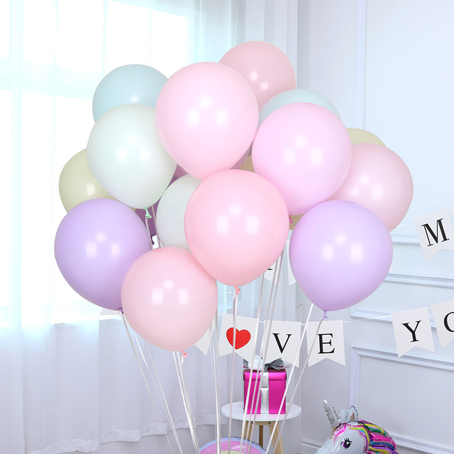 10/20 sztuk różowy biały Macaron lateksowe balony - dekoracje na imprezę urodzinową, ślubne, Baby Shower - Wianko - 5