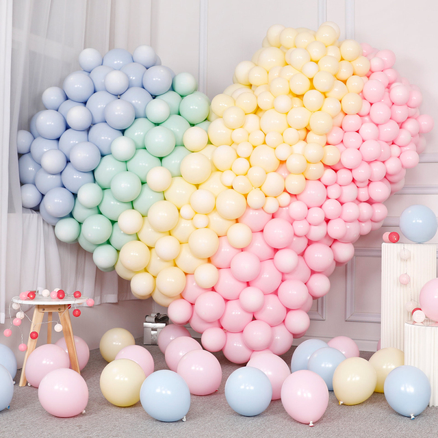 10/20 sztuk różowy biały Macaron lateksowe balony - dekoracje na imprezę urodzinową, ślubne, Baby Shower - Wianko - 1