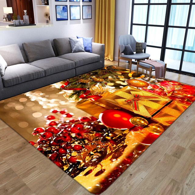 Wspaniały dywan 3D z kwiatowym motywem dla salonu, sypialni, łazienki - czerwone ptaki, duża powierzchnia, antypoślizgowy - Wianko - 11