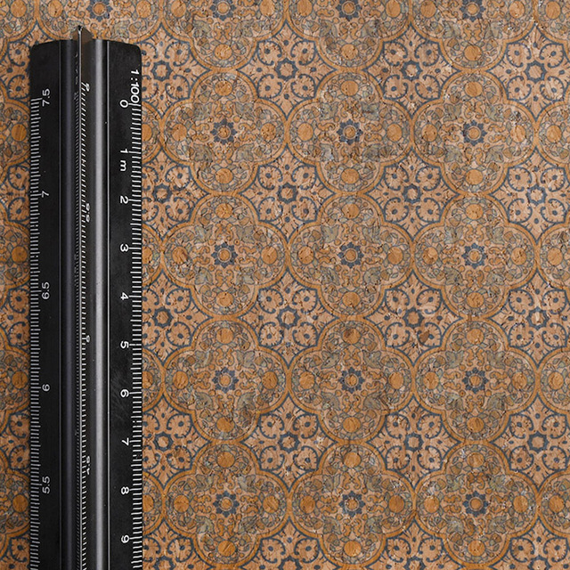 Skóra syntetyczna na tle do tapicerki, torby i butów - 100*137cm, naturalne drewno korkowe - Wianko - 26