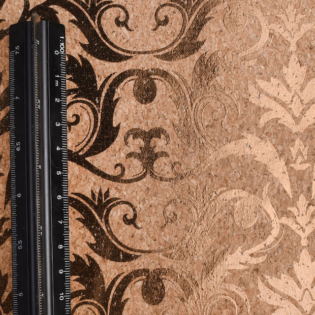 Skóra syntetyczna na tle do tapicerki, torby i butów - 100*137cm, naturalne drewno korkowe - Wianko - 19