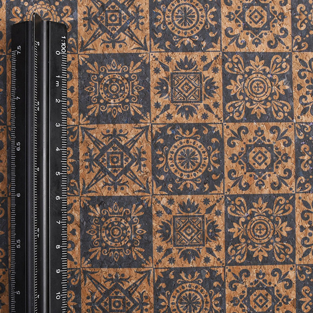 Skóra syntetyczna na tle do tapicerki, torby i butów - 100*137cm, naturalne drewno korkowe - Wianko - 28