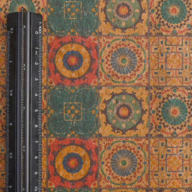 Skóra syntetyczna na tle do tapicerki, torby i butów - 100*137cm, naturalne drewno korkowe - Wianko - 24