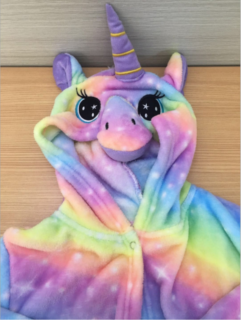 Kigurumi Animal szlafrok kąpielowy dziecięcy z kapturem - bielizna nocna flanelowy ręcznik plażowy - Wianko - 14