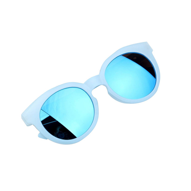 Okulary przeciwsłoneczne dziecięce 2019 UV400 odblaskowe lustrzane kolorowe chłopiec dziewczyna lato plaża - Wianko - 14