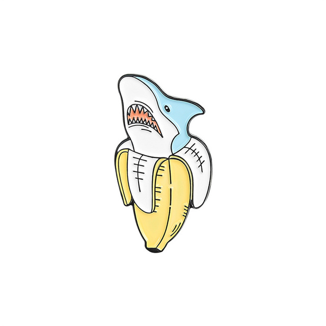 Broszka Shark Wave - emaliowana, kreskówkowa biżuteria dla kobiet z wbudowanym plecakiem na ubrania Lapel - prezent dla przyjaciół - Wianko - 6