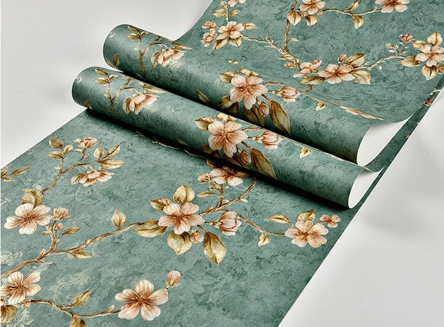 Hurtownia tapet samoprzylepnych w stylu vintage z trwałym wzorem kwiatowym do sypialni - Wianko - 2