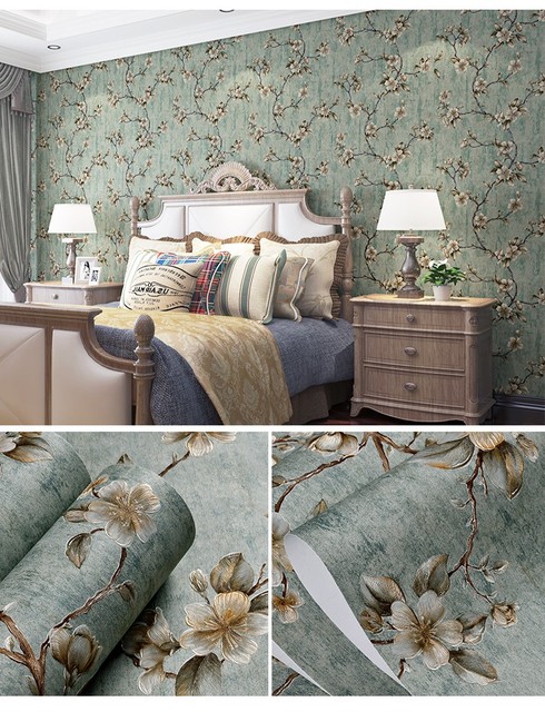 Hurtownia tapet samoprzylepnych w stylu vintage z trwałym wzorem kwiatowym do sypialni - Wianko - 10