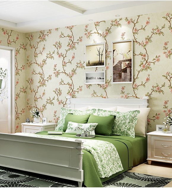Hurtownia tapet samoprzylepnych w stylu vintage z trwałym wzorem kwiatowym do sypialni - Wianko - 5
