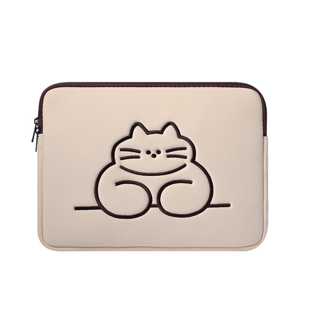 Koreańska torba na laptopa i tablet Ins Cat 13 dla Mac iPad Pro - śliczny pokrowiec wewnętrzny, odpowiedni dla rozmiarów 9.7, 10.8, 11, 13 i 15 - Wianko - 3