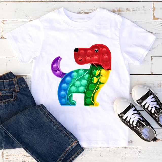 Chłopięce i dziewczęce koszulki z oryginalnym nadrukiem dinozaurów - letnia moda dla dzieci - Wianko - 6