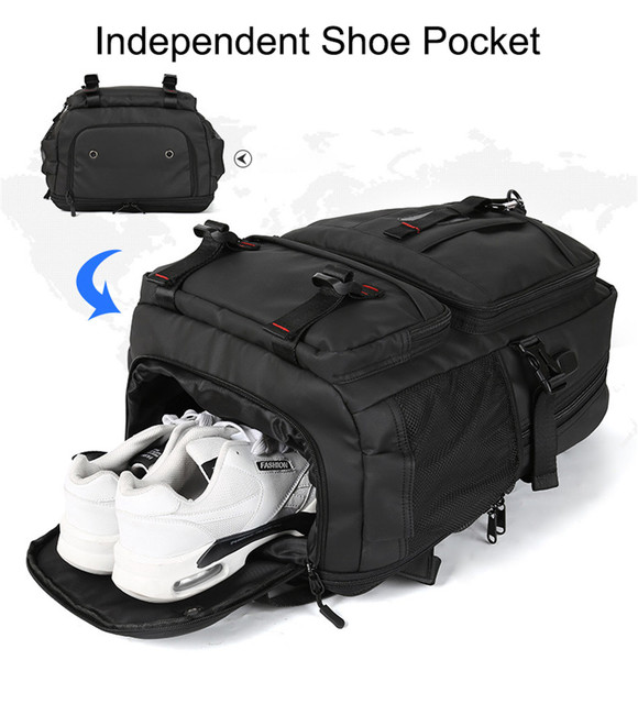 Plecak wspinaczkowy o pojemności 80L i kieszenią na laptopa, wodoodporny z wieloma funkcjami i przegródką na buty - Wianko - 1