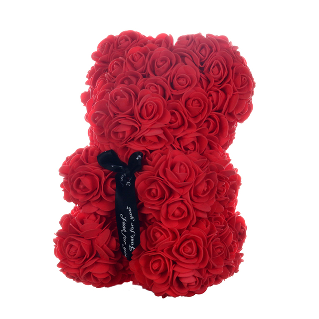 Róża ślubna miś w Senna Love Box - ręcznie wykonana sztuczna róża niedźwiedź dla dziewczyny - prezent na walentynki i Boże Narodzenie - Wianko - 44