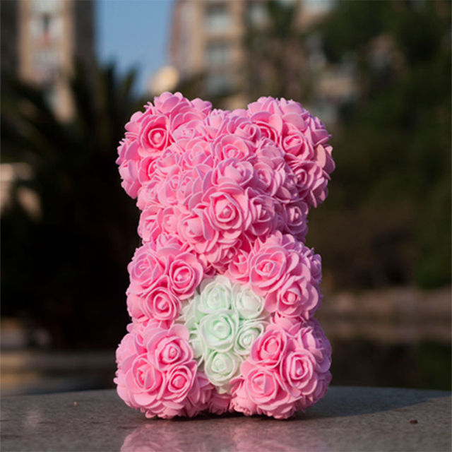 Róża ślubna miś w Senna Love Box - ręcznie wykonana sztuczna róża niedźwiedź dla dziewczyny - prezent na walentynki i Boże Narodzenie - Wianko - 35