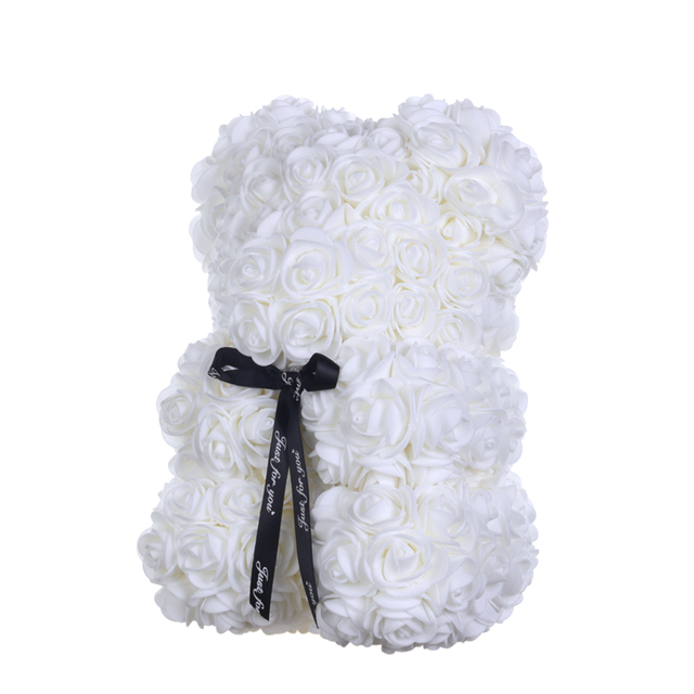 Róża ślubna miś w Senna Love Box - ręcznie wykonana sztuczna róża niedźwiedź dla dziewczyny - prezent na walentynki i Boże Narodzenie - Wianko - 45