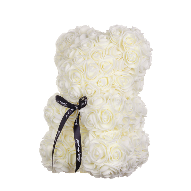 Róża ślubna miś w Senna Love Box - ręcznie wykonana sztuczna róża niedźwiedź dla dziewczyny - prezent na walentynki i Boże Narodzenie - Wianko - 48