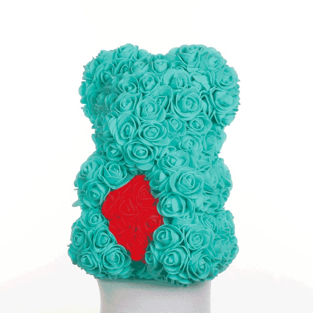 Róża ślubna miś w Senna Love Box - ręcznie wykonana sztuczna róża niedźwiedź dla dziewczyny - prezent na walentynki i Boże Narodzenie - Wianko - 30