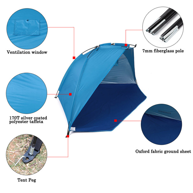 Namiot TOMSHOO Camping tabernakulum Outdoor Sports do wędkowania i piknikowania na plaży ili w parku - Wianko - 25
