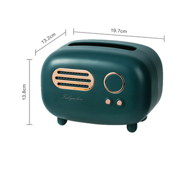 Pudełko na chusteczki Kuchnia Design Model kreatywny kształt Craft toaleta antypoślizgowa nowoczesna Radio papier Retro dekoracja - Wianko - 1