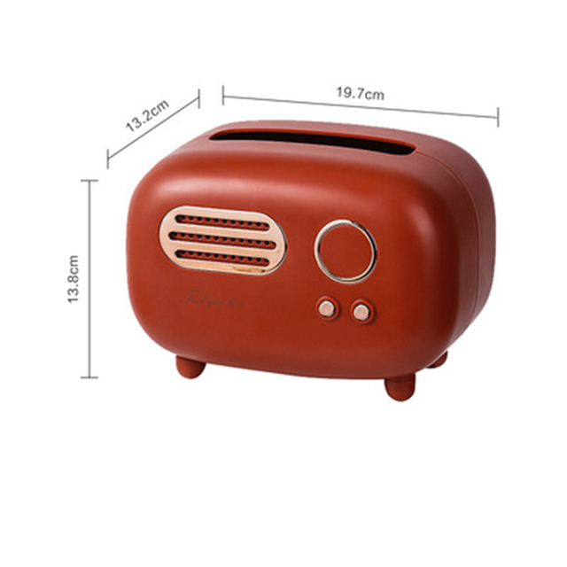 Pudełko na chusteczki Kuchnia Design Model kreatywny kształt Craft toaleta antypoślizgowa nowoczesna Radio papier Retro dekoracja - Wianko - 3
