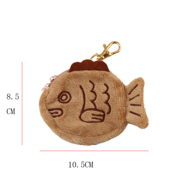 Nowa pluszowa portmonetka w kształcie lalki rybki - urocze zamek, małe rozmiary, idealna dla dziewczynki - Wianko - 3
