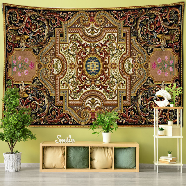 Tropikalny perski koc z nadrukiem Mandala - miękka dekoracja domu - Wianko - 3