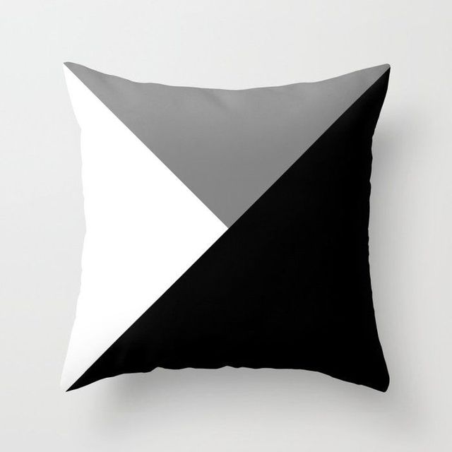 Poduszka do drzemki w biurze INS styl skandynawski, czarno-białe geometryczne - Wianko - 14