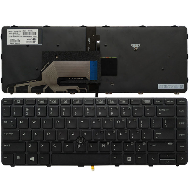 Klawiatura laptopa US do HP Probook 430 G3 440 G3 445 G3 640 G2 - bez/z podświetleniem, z ramą - Wianko - 1