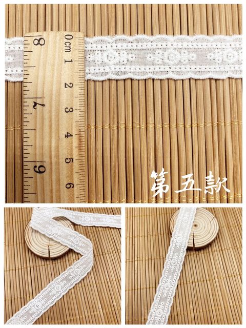 Rolka białej bawełnianej wstążki z koronką o długości 14 m - idealna do DIY ubrań dla dzieci i rękodzieła - Wianko - 7